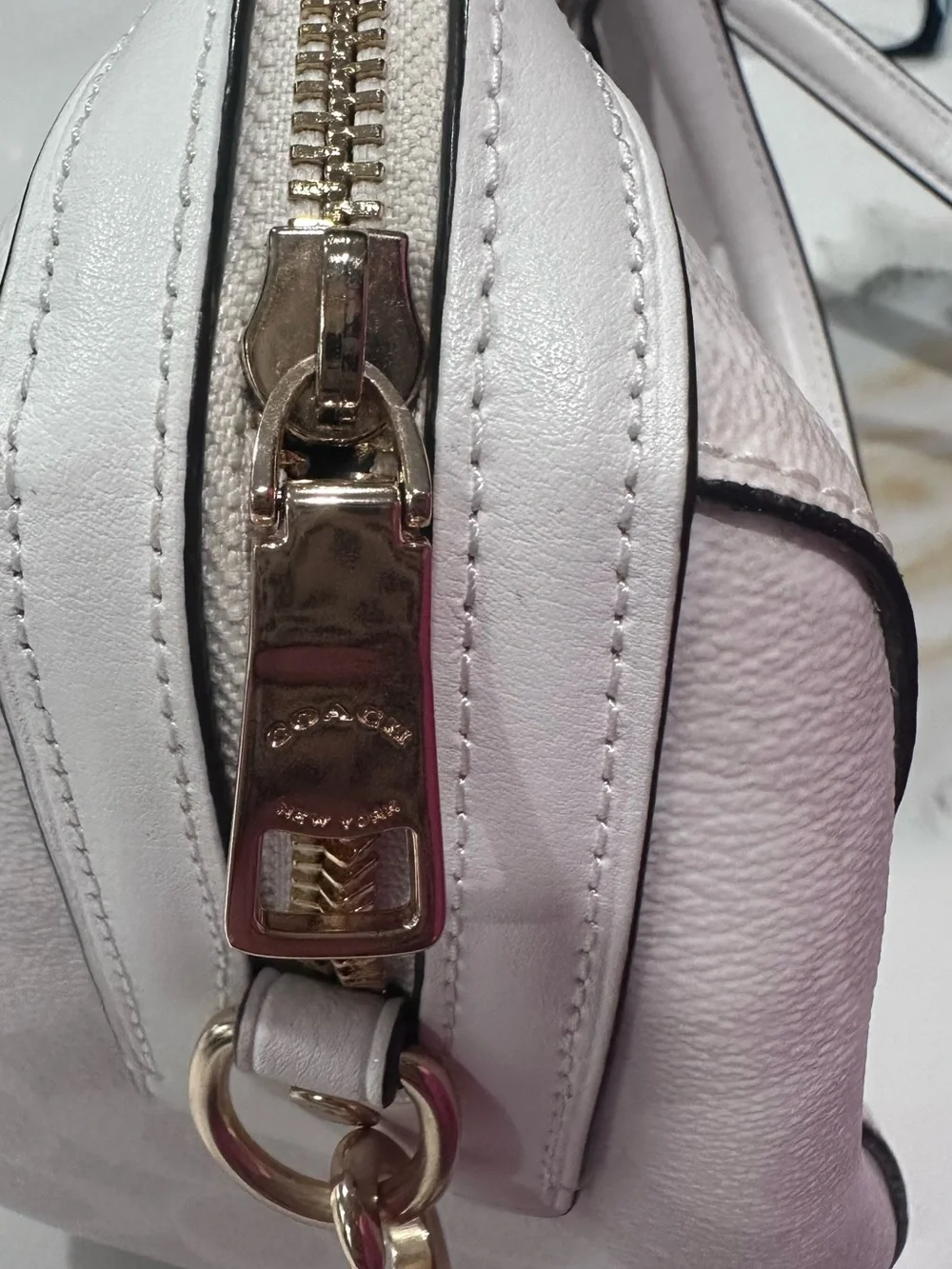 Coach Rowan Satchel Bag in Signature Monogram Canvas-Chalk White